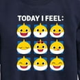 thumbnail image 3 of Baby Shark - Today I Feel Grid - Toddler And Youth Crewneck Fleece Sweatshirt, 3 of 6