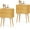 Natural, variant on YYEAN 2 Drawers Nightstand, Stylish Side Table with Round Handles & Sturdy Solid Wood Legs, Modern End Table with 2 Drawers for Bedroom, Small Spaces (1, White)