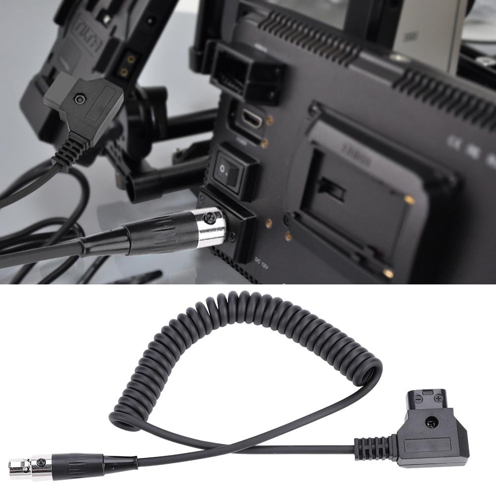 Mgaxyff D-Tap Male to MINI XLR 4 Pin Cable Coiled Cord ...