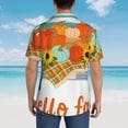 thumbnail image 4 of Fuzoiu Hello Fall Farm Truck Print Hawaiian Shirt for Men, Summer Beach Casual Short Sleeve Button Down Shirts, Men’s Beach Summer Shirts with Pocket,X-Large, 4 of 7