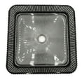 thumbnail image 6 of Plaza 15" Square Decorative Black Vessel Glass Sinks With 36" White Base, 6 of 7