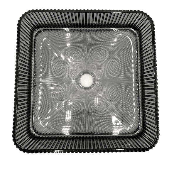 Plaza 15" Tempered Glass Square Vessel Bathroom Sink in Black