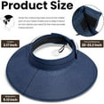 thumbnail image 5 of Sun Hats for Women Fashionable Womens Wide Brim Hat Roll-up Straw Sun Visor Hat, 5 of 8