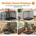 thumbnail image 5 of FDW Dog Crate 36 Inch Dog Cage Foldable Metal Kennel with Leakproof Tray Foldable Design Indoor Outdoor Use for Medium Dogs,Black, 5 of 8