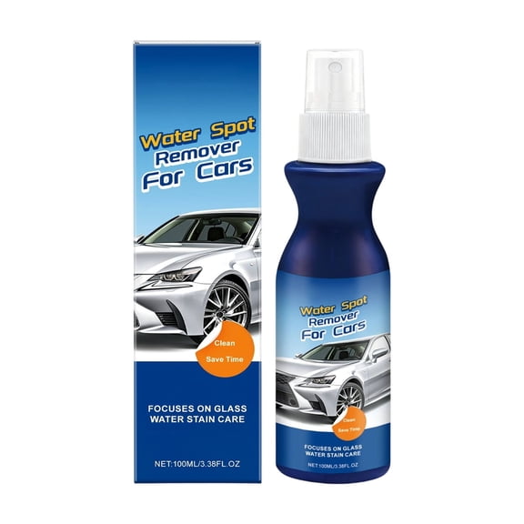 Water Spot Remover for Cars Glass Surface Cleaner 100ml Liquid Formula for Automotive Window Care and Water Stain Removal