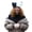 Black white, variant on Hat Winter Casual Knitted Cap Y2K-Girl Hot Picture Hat with Crocheted Slouchy Hat Cartoon Ear Knit Hat Y2K-style Party Hat Photo Props Hot Slouchy Crocheted Hat