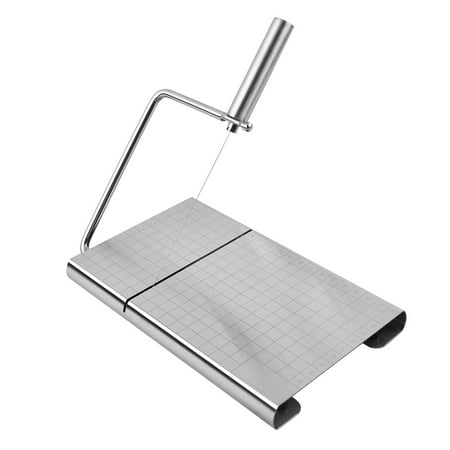 

AQJW Stainless Steel Cheese Slicer Multipurpose Cutter for Block Cheese Butter Fruits No Installation Required Kitchen Gadget Sausages Cutting Board