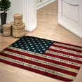 thumbnail image 3 of American Flag Bathroom Rug Mat, Patriotic Non-Slip Bath Carpet Independence Day Bathroom Rugs , 4th July Independence Day Waterproof Non-Slip Bath Carpet, Rustic Red Blue White(17"X29"), 3 of 3