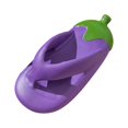 thumbnail image 2 of Eggplant Beach Slides Flip Flops Shower Slippers Anti Slip Sturdy Quick Drying Soft Thick Sole Slides Sandals for Vacations, Leisure 34 35, 2 of 8