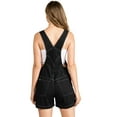 thumbnail image 3 of Revolt Women's Juniors Classic Twill Short Overalls (Black/Gray Stitching, Small), 3 of 3