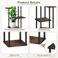 thumbnail image 4 of 6 Tier Wood Tall Plant Stand Metal Rack Indoor, Multiple Flower Pot Holder Shelves Corner Rack, Planter Shelf Display Rack Storage Organizer for Patio Living Room Balcony Garden(Black Oak), 4 of 15