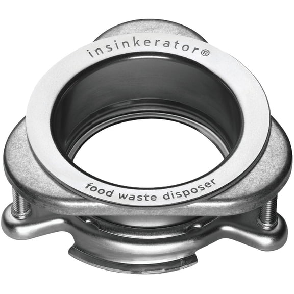 InSinkErator QLM-00 Quick Lock Mounting Flange, Stainless Steel — Residential Use, Standard Application