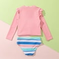 thumbnail image 2 of GYRATEDREAM Toddler Girls Swimsuit Rashguard Set Summer Beach Breathable Tankini with UPF 50+ Sun Protection 1-6T, 2 of 7