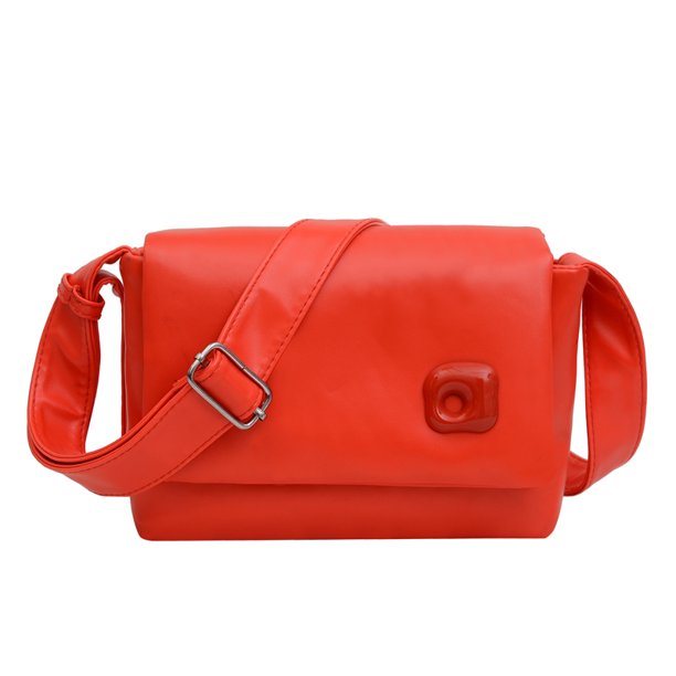 Bolsa A Cuestas Bolso de mano para mujer, bolso grande de verano a la moda para las axilas, bolso de hombro sólido (rojo)