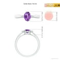 thumbnail image 4 of ANGARA Natural 0.7 Ct. Amethyst with Diamond Classic Ring in 14K White Gold for Women (Ring Size: 3), 4 of 9