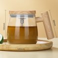 thumbnail image 5 of Ludlz Automatic Self-Stirring Coffee Mug with Wooden Handle One-Key Start Electric High-Speed Stirring Cup with Lid, 5 of 7
