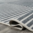 thumbnail image 5 of JONATHAN Y WASHABLE 8 x 10 Area Rug, Shutter Minimalist Striped Plaid - Dark Gray/Cream, WSH305A-8, 5 of 9