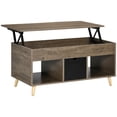 thumbnail image 1 of HOMCOM Lift Top Coffee Table with Hidden Storage Compartment, Drawer, 1 of 10