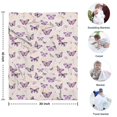 thumbnail image 4 of Beige Butterfly Pattern Blanket,Comfortable Soft Flannel Throw Blanket,All Season,Warm Lightweight Blankets for Sofa Bed Couch Living Room Chair,30"x40", 4 of 4
