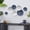 Silver and Navy Blue, variant on Gold Wall Decor for Living Room Hallway, 7PCS Metal Wall Art Hanging Sculptures Bedroom Decoration, 3D Metal Leaf Accent with 5 Sizes, Large Modern Artwork for Home Office Bathroom Kitchen