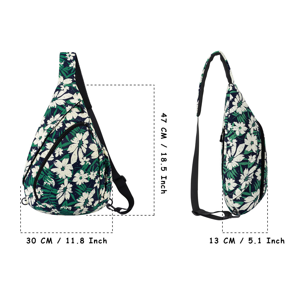 KAWELL Sling Bag Crossbody Shoulder Triangle Packs Messenger Bag Travel Backpack Bag For Men Women College Teen Girls Boys - image 5 of 7