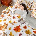 thumbnail image 4 of Homewish Maple Leaves 7-Piece Bedding Comforter Set For Children Teens Adults,Cartoon Animal King Bedding Sets,Autumn Fall Ultra Soft Bed Sheets,Ultra Soft Home Decor,Reversible, 4 of 8