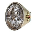 thumbnail image 3 of Religious Jewelry 925 Sterling Silver Jesus Christ Cross Ring TA509 US Size 13, 3 of 15