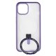 thumbnail image 5 of Phone Cover with Ring Holder Soft Magnetic Cover Phone Protective Cases for Magsafe Women Men Purple for IPhone14, 5 of 16