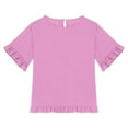 thumbnail image 3 of Teen Shirts For Girls Solid Toddler Girl Short Sleeve Shirt Trendy Teen Summer Clothes Girls Tops 12-13 Years Cute&nbsp;Girl&nbsp;Clothing, 3 of 4