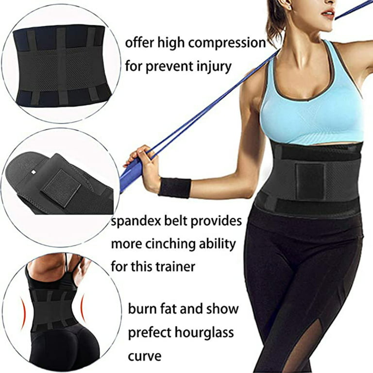 Fashion Neoprene Sweat Belt Waist Trainer Workout Trimmer Body Shaper Weight  Loss Exercise Slimming Girdle Waist Support Women Men @ Best Price Online