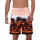 thumbnail image 1 of Pantalones cortos de playa impresos con bloques de color de INSPIRE CHIC para hombres 36 Naranja, 1 of 5