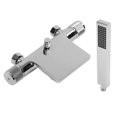 thumbnail image 3 of Bathtub Faucet Concealed Wall Mounted Electroplating Dual Function Male Female Thread G1/2 Waterfall Tub Faucet, 3 of 12