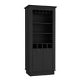 thumbnail image 7 of Lafayette Bar Cabinet with 4-Bottle Rack, Upper Glass Holder and Dual Door Design Macadamia, 7 of 7