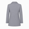 thumbnail image 4 of Women Coat Winter Casual Long Sleeve Solid Color Button Front Lapel Coat with Pockets Soft Loose Fit Cozy Outerwear for Office Wear, 4 of 6