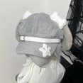 thumbnail image 6 of Slccxzc Cute Puppy Ears Beret Cap Breathable Cotton Painter Hat Women Y2K Newsboy Cabbie Winter Daily Headwear, 6 of 7