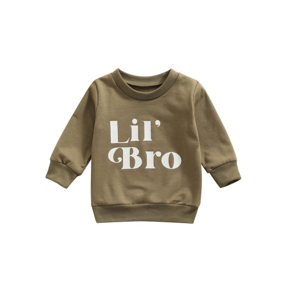 Xingqing Toddler Baby Girl Boy Sweatshirt Brother Sister Matching Long Sleeve Pullover Tops Casual Fall Clothes