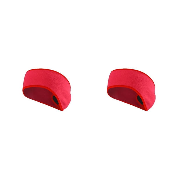 Wosthever Running Headband Fleece Ponytail Ear Warmer Elasticidad Antipolvo Estilo simple Accesorios de motocicleta para montar Deportes al aire Rojo 2Conjunto