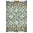 thumbnail image 2 of SAFAVIEH Blossom Keighley Geometric Fringe Wool Area Rug, Ivory/Teal, 4' x 6', 2 of 7