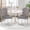 Grey3/White 31.5 Inch Table, variant on Kitchen Table and Chairs for 2, 24" Dining Table Set for 2 with Velvet Upholstered Chairs, 3 Piece Round Kitchen Table Set, Dining Room Table Set for Small Space, Apartment