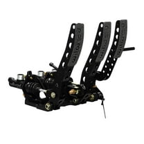 Wilwood 340-12411 Floor Mount Brake, Clutch and Throttle Triple Pedal Assembly With Throttle Link