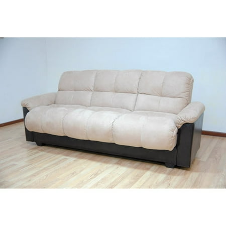 futon sofa bed storage convertible primo walmart ara hazelnut