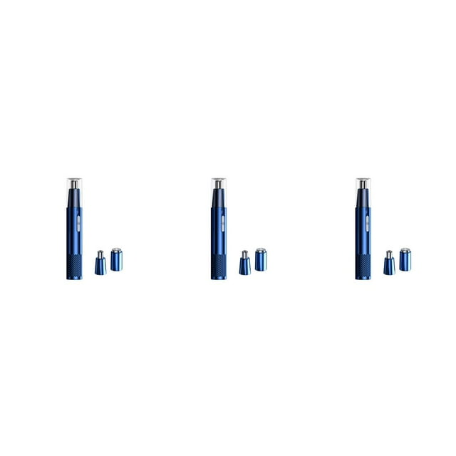 VONKY Tondeuse à Cheveux Visage Nez USB Rechargeable IPX5 Étanche Tondeuse Portable Rasage Automatique Lavable Sécurité Salle de Bain Bleu Type 2 3Set