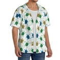 thumbnail image 4 of Cauagu Cute Turtle Men's Short Sleeve Button Down Hawaiian Shirt for Men Bowling Shirts Casual Summer Beach Shirt,X-Large, 4 of 6