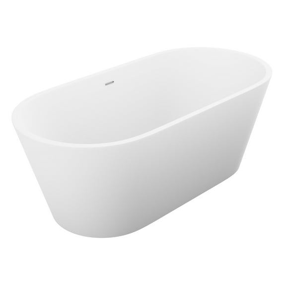 Anzzi Ft-Az503 Rossetto 66-13/16" Stone Composite Free Standing Soaking Tub - White