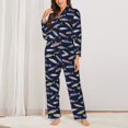thumbnail image 2 of Balery Sardine Pattern Pajama Sets for Women Long Sleeve 2 Piece Sleepwear Loungewear Sets Soft PJ's with Pockets Long Sleeve Comfy Pj Sets-Medium, 2 of 7