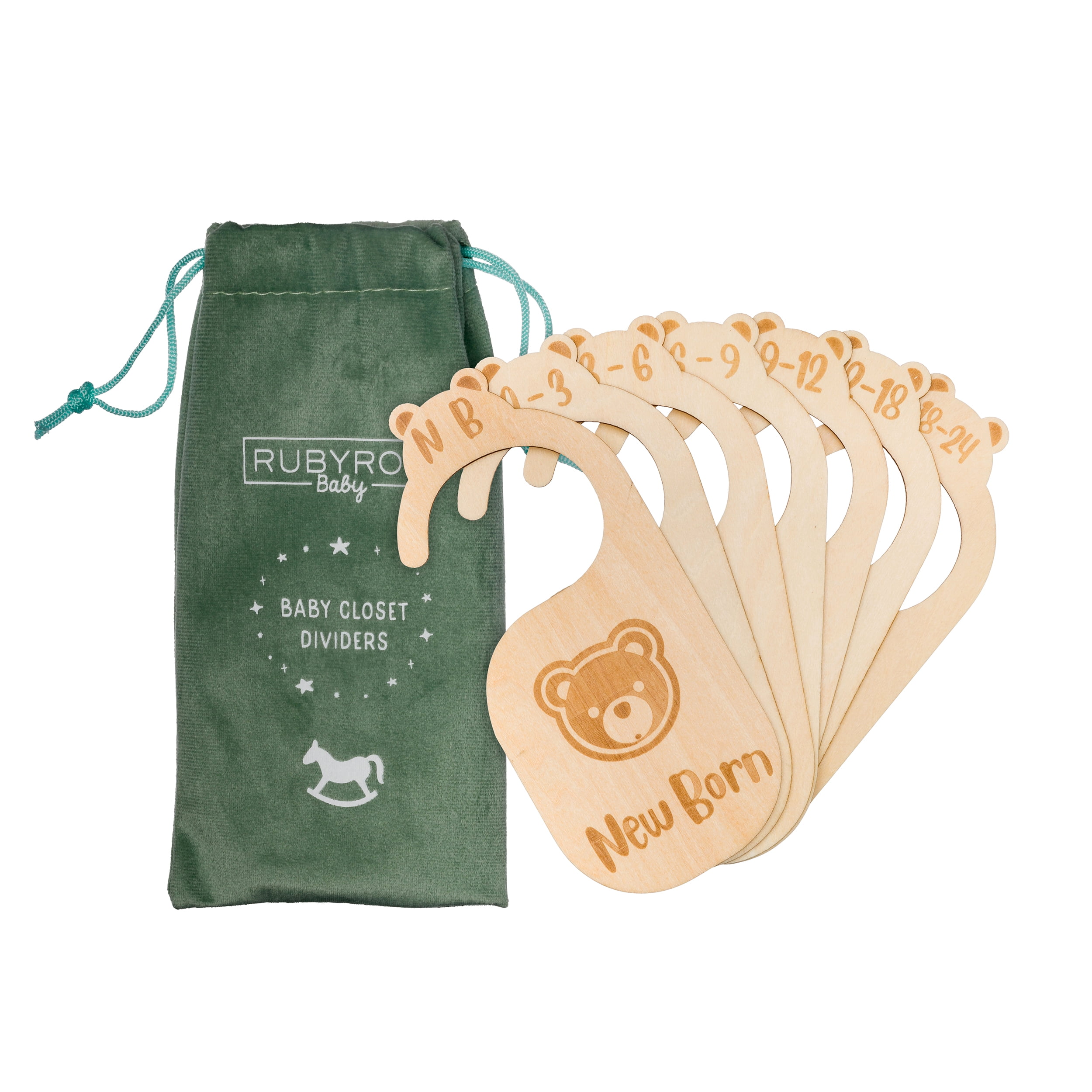 RubyRoo Baby Closet Dividers Nursery Closet Organizer Hangers for