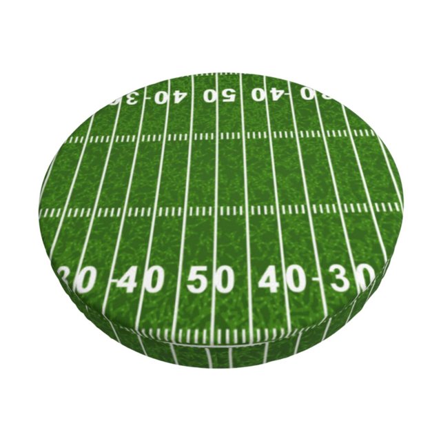 Balery American Football Field2 Fundas de asiento para taburete de bar redondo de tela de terciopelo ajustables que protegen de arañazos y manchas para sillas de 14 a 17 pulgadas.-14 inch