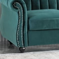 thumbnail image 5 of Noble House Fenix Velvet Channel Stitch 3 Seater Sofa, Teal, 5 of 11