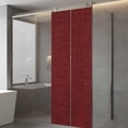 thumbnail image 3 of Vintage Dark Red Window Privacy Film, Farmhouse Retro Solid Color Linen Texture Static Cling UV Sun Blocking Heat Control Window Tint, Non-Adhesive One Way Windows Privacy Cover 23.6''x59'', 3 of 7