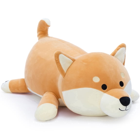 Tezituor 23.6" Shiba Inu Stuffed Animal Big Stuffed Dog Plush Toy Soft Cuddle Pillow